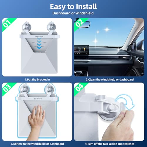 for Starlink Mini Car Mount for Dashboard, Star-Link Mini Suction Cup Mount