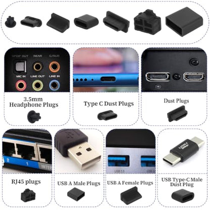50 Pcs USB Cover Cap, Anti Dust Plugs Charging Port Protector Stopper