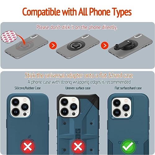 Bike Stem Phone Mount Holder, Dual Lock Secure Grip, 1-Hand Quick Release - style: Dual-Clip Stem Cap Mount