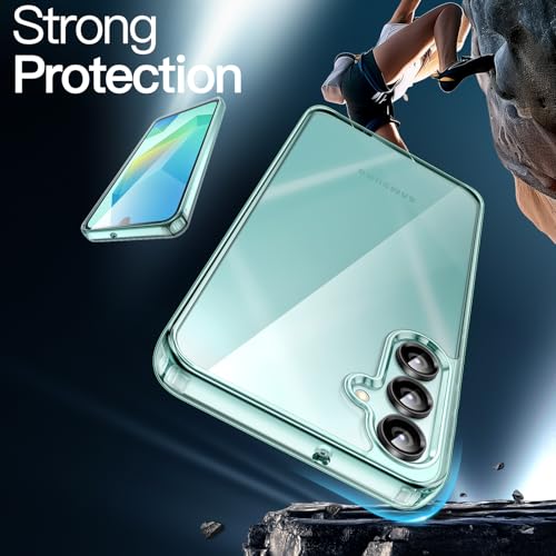 JETech Case for Samsung Galaxy A16, Anti-Yellowing, Light Green | Shockproof Protection, Scratch Resistant Hard PC Back, Durable Transparent TPU Bumper - color: Light Green, size: Galaxy A16