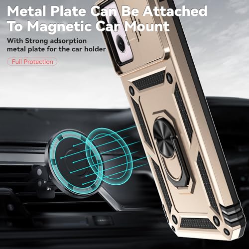 SunStory for Motorola Moto G Power 5G 2024 Case with Kickstand,Gold - color: Gold