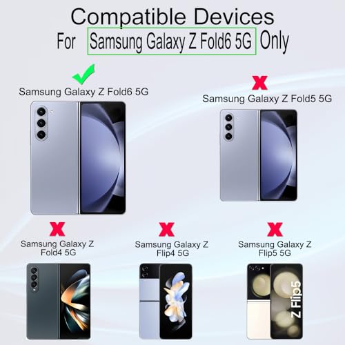 Ibywind 2 Pack Screen Protector For Samsung Galaxy Z Fold6 5G 6.2",9H Hardness Tempered Glass,With 1Pc Camera Lens Protector,1Pc Back Carbon Fiber Film - size: Samsung Galaxy Z Fold6 5G 6.2 inches