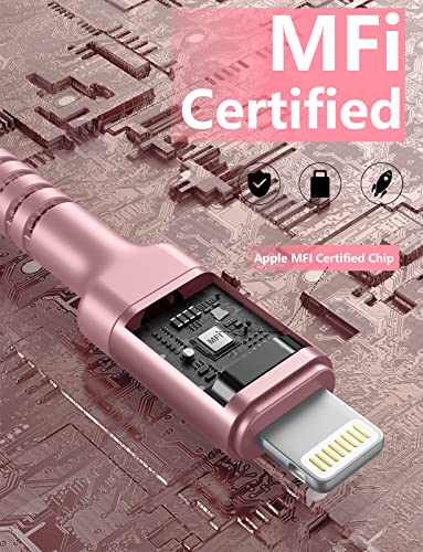 iPhone Charger Cable 3FT 2Pack USB to Lightning Cable Extra Durable Braided - color: Pink, size: 3FT, style: USB A to Lightning