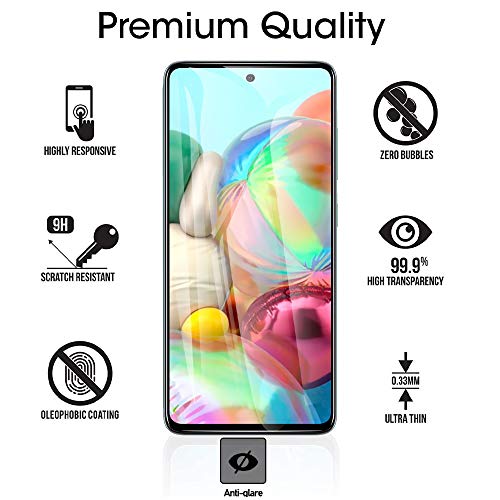 [2 Pack] for Samsung Galaxy A71 / A72 / A73 Privacy Screen Protector, Anti Spy 9H Tempered Glass for Galaxy A73 5G A71 A72 (4G/5G), Case Friendly Full Coverage Anti Scratch Bubble Free Easy Install - size: Samsung Galaxy A71 / A72 / A73