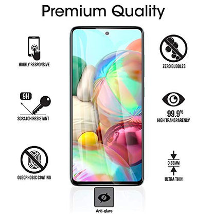 [2 Pack] for Samsung Galaxy A71 / A72 / A73 Privacy Screen Protector, Anti Spy 9H Tempered Glass for Galaxy A73 5G A71 A72 (4G/5G), Case Friendly Full Coverage Anti Scratch Bubble Free Easy Install - size: Samsung Galaxy A71 / A72 / A73