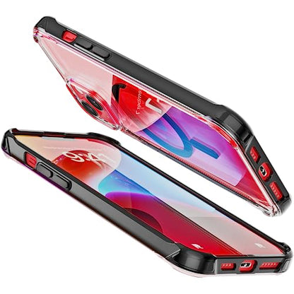 Phone REBEL Clear Case for iPhone 14 Plus [Crystal Series Gen-4] Strong MagSafe Compatible, Anti-Scratch, Non-Yellowing, Protective Shockproof Bumpers, Metal Buttons, 6.7 in 2023 Cover (Crystal Black) - color: Crystal Black, size: iPhone 14 Plus