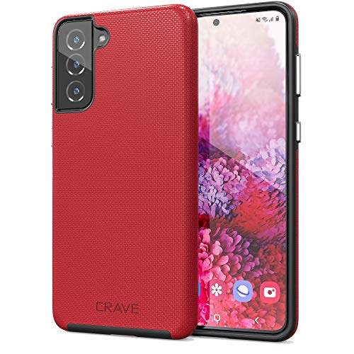 Crave for Galaxy S21 Plus Case, Shockproof Protection Dual Layer Case for Samsung Galaxy S21 Plus, S21+ 5G (6.7 inch) - Red - color: Red, size: Galaxy S21+