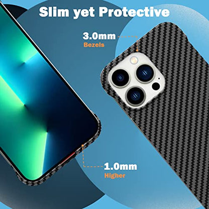 GRECAZO Ultra Thin Carbon Fiber Texture Case for iPhone 14 Pro Max, Black | Frosted Skin-Like Soft Touch Matte Hard PC Back Cover, Slim Fit Lightweight Frameless Borderless Minimalist Design, 6.7 Inch - size: iPhone 14 Pro Max