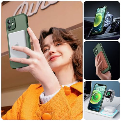 TOCOL for iPhone 12 Case, Compatible with MagSafe, Alpine Green - color: Alpine Green, size: Iphone 12