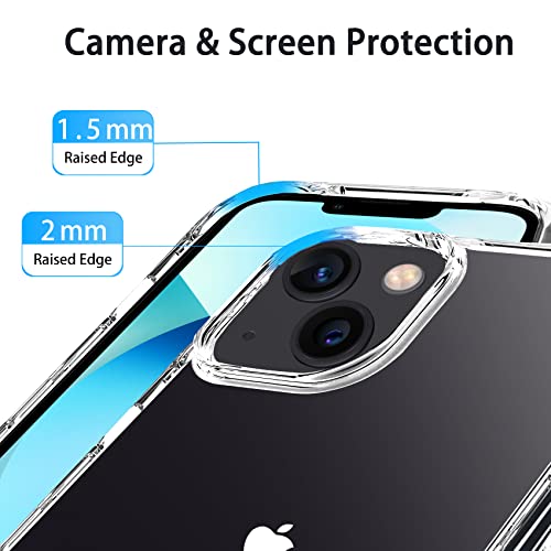 JJGoo Compatiable with iPhone 13 Mini Case Clear, Transparent Shockproof Phone Case for iPhone 13 Mini, Slim Anti-Scratch Hard PC Back Protective Cover Bumper - size: for iPhone 13 Mini