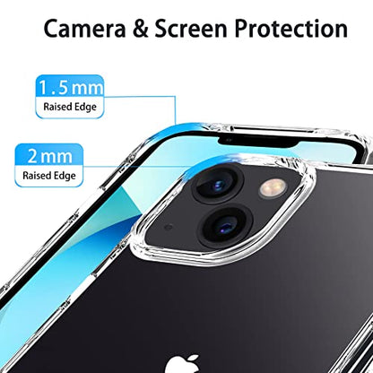 JJGoo Compatiable with iPhone 13 Mini Case Clear, Transparent Shockproof Phone Case for iPhone 13 Mini, Slim Anti-Scratch Hard PC Back Protective Cover Bumper - size: for iPhone 13 Mini