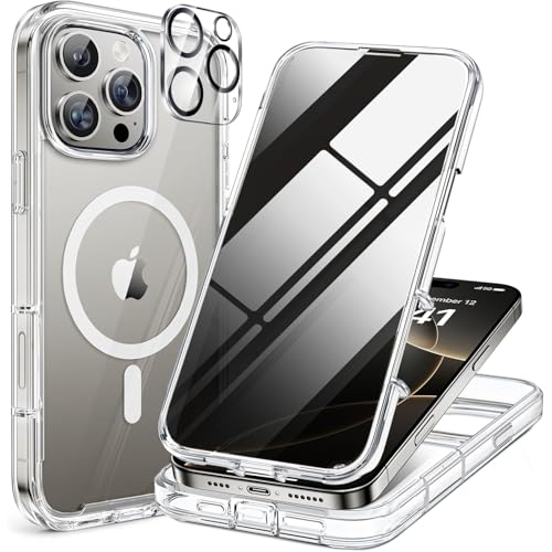miracase Privacy for iPhone 16 Pro Max Case, 25° Anti-Spy, Clear - color: Clear, size: iPhone 16 Pro Max