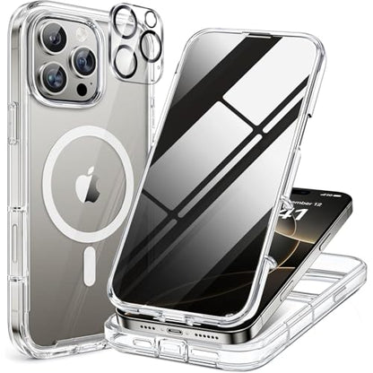 miracase Privacy for iPhone 16 Pro Max Case, 25° Anti-Spy, Clear - color: Clear, size: iPhone 16 Pro Max