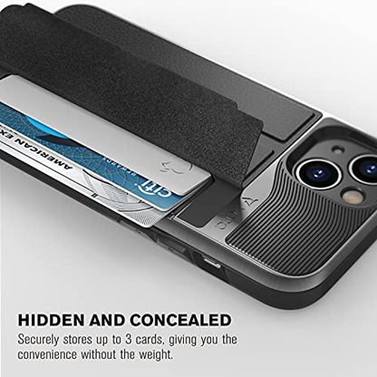 VENA vCommute for iPhone 13 Wallet Case, Black - color: Black, size: iPhone 13