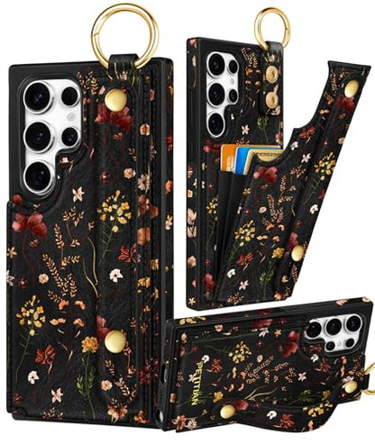 Petitian for Samsung Galaxy S22 Ultra Wallet Case, Growing Flower - color: Grow Flower, size: Samsung Galaxy S22 Ultra