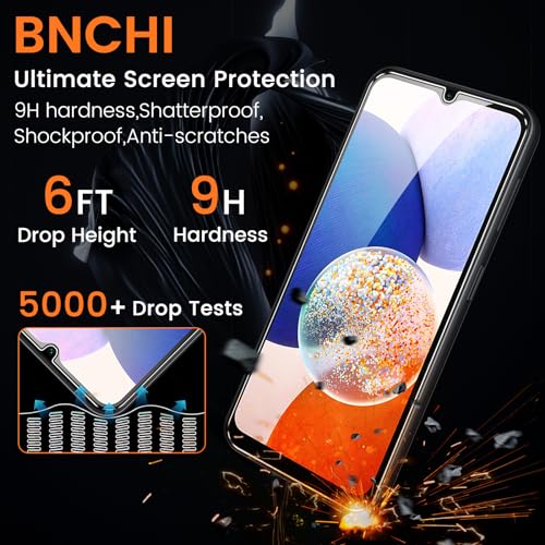 3+3 Pack for Samsung Galaxy A14 5G Privacy Screen Protector with Camera Lens Protector, Anti-Spy Tempered Glass Film, 9H Hardness, Anti-Scratch, Touch Sensitive - size: Galaxy A14