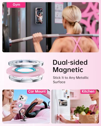 SYNCWIRE for MagSafe Phone Grip, Magnetic Phone Ring Holder - color: Pearl Pink