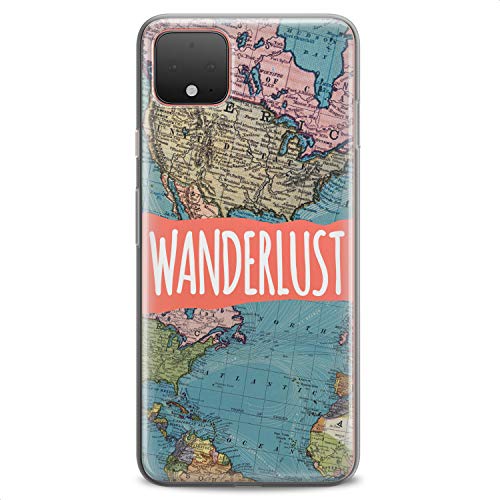 TPU Case Compatible for Google Pixel 9 8 Pro 7a 6a 5a XL 4a 5G 2 XL 3 XL 3a Flexible Silicone Print Quote Globe Journey Trip Clear Traveling Girls Slim fit Wanderlust Soft Design Cute Map - color: Map Print
