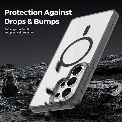 Lunivop for Samsung Galaxy s26 Ultra Case Hard [Compatible with Magsafe Wireless Charging] Yellowing Resistant Magnetic Cover Clear para S 26 Ultra 6.9 '' 5G 2026 Rugged Best Phone Cases Black - color: Black, size: Compatible with Samsung Galaxy S26 Ultra