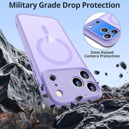 for iPhone 17 Pro Max Case w/Detachable MagSafe Wallet-Purple | RFID Blocking Card Holder&Kickstand, Military-Grade Drop & Raised Camera Protection for Travel & Commute - color: Purple