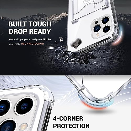 Shields Up for iPhone 12 Pro Max Case with Card Holder Stand, 6.7", Clear - color: Clear, size: iPhone 12 Pro Max