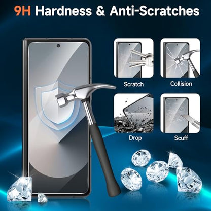 LYWHL 2-Pack Samsung Galaxy Z Fold 7 Screen Protector, Tempered Glass Front Screen Protector for Galaxy Z Fold 7 with Alignment Frame, Anti Scratch Bubble Free Easy Install - Transparent - size: Samsung Galaxy Z Fold 7