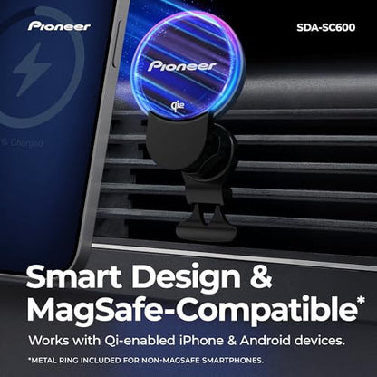 Pioneer Qi2 MagSafe Wireless Car Charger and Phone Mount - style: MagSafe Wireless Charger with Fan