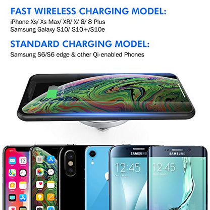 Embedded Desk Wireless Charger, Recessed Grommet Mount for iPhone - color: LED White