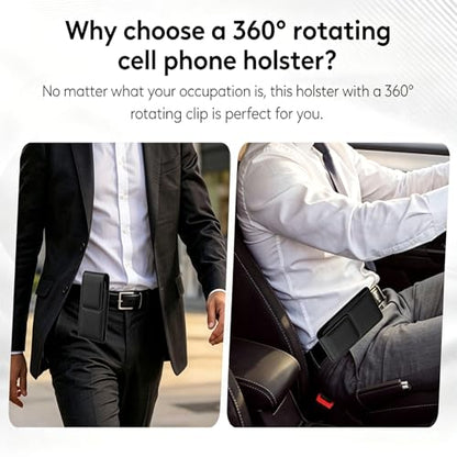 for Motorola Moto G 5G 2025 2024 G Power 2025 2024 2023 G Stylus 5G 2025 2024 Cell Phone Holster Holder Belt Clip Case PU Leather Pouch for Samsung Galaxy S25 S24 S23 Ultra (Black2, XL) - color: Black2