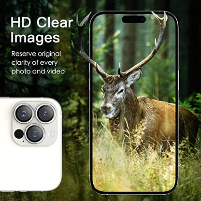 JETech Camera Lens Protector for iPhone 14 Pro/14 Pro Max, Silver, 1 Set - color: Silver