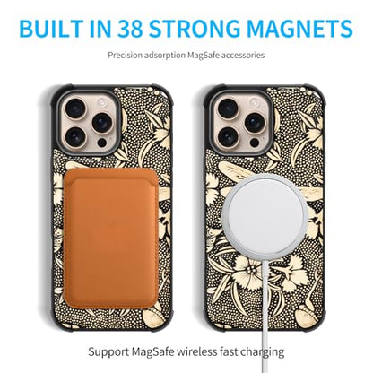 Genuine Leather Wallet Case for iPhone 15 Pro Max 6.7'' White | 2-in-1 Magnetic Detachable, Flip Folio with Card Slots, RFID Blocking, Shockproof Protection, Wireless Charging - color: White, size: 15 Pro Max 6.7‘’
