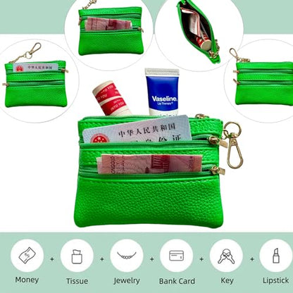 Crossbody Body Phone Holder for Women, New Phone Strap with Zippered Pouch, Adjustable Crossbody Strap - color: Green Dot