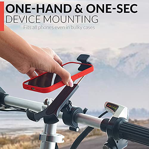 New 2026 Bicycle & Motorcycle Phone Mount - The Most Secure One-Handed Bike Phone Holder for iPhone, Samsung or Any Smartphone. Stress-Resistant and Highly Adjustable. +100 to Safeness & Comfort