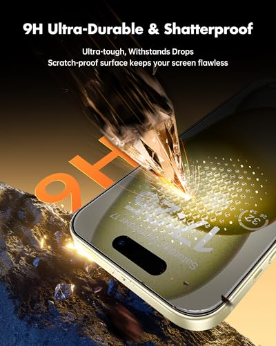 UNBREAKcable Privacy Screen Protector for iPhone 15 Plus, 2-Pack - size: iPhone 15 Plus