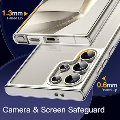 JETech Case for Samsung Galaxy S24 Ultra 5G, Non-Yellowing Shockproof Bumper Protective Phone Cover, Anti-Scratch Hard PC Back (Clear) - color: Clear, size: Galaxy S24 Ultra