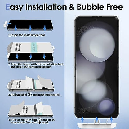 [2 Sets 6 Pack] for Samsung Galaxy Z Flip 5 Privacy Screen Protector