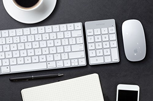 Satechi Slim Aluminum Bluetooth Keypad, 18-Key Number Pad, Silver - color: Silver, size: Micro USB