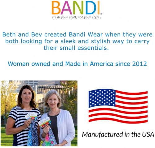 BANDI Running Belt for Women & Men – USA Made No-Bounce Adjustable Waist Pack & Secure Fanny Pack – Fits All Phones, Gels & Essentials – Zipper-Free, Medical Device Friendly - color: Lumi