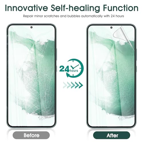 3 Pack TPU Screen Protector for Samsung Galaxy S22, Self-Healing HD Flexible Hydrogel Film Compatible with Galaxy S22 5G 6.1", Support Fingerprint Unlock, Scratch-Resistant, Bubble Free - size: Samsung Galaxy S22