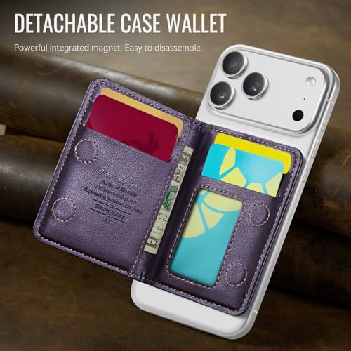Defencase for Magsafe Wallet Magnetic Card Holder RFID Blocking, Purple - color: Fashion Purple