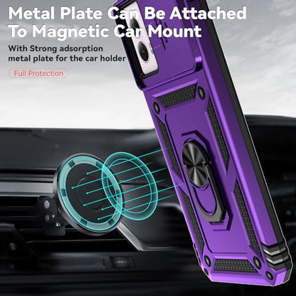 SunStory for Motorola Moto G Power 5G 2024 Case with Kickstand,Purple - color: Purple