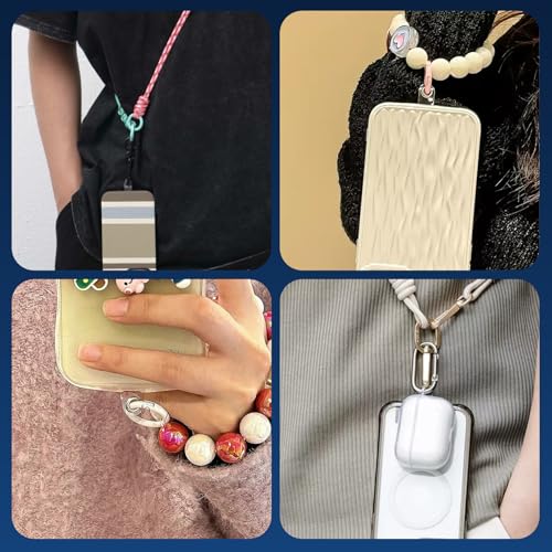 50Pcs Transparent Phone Lanyard Tabs, Universal Phone Tether Tabs