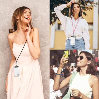 Cell Phone Lanyard, 2 Phone Crossbody Lanyard, 2 Wrist Phone Strap and 6 Connectors Compatible with Most Phones - color: Black Black