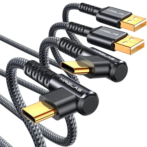 MRGLAS 3.2A USB C Charger Cable, [2-Pack,6.6FT] USB A to USB C Cable - color: Black, size: 6.6FT+6.6 FT