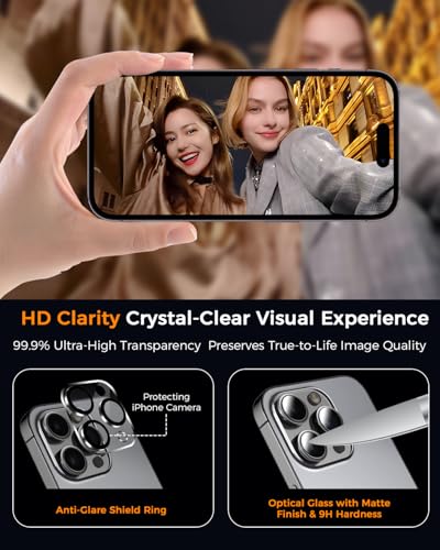 SIBEITU 3+3 Pack Screen Protector for iPhone 13 6.1 Inch Tempered Glass | 3 Pack Screen + 3 Pack Camera Lens Protector, HD Clear 9H Hardness, Scratch Resistant, Sensor Protection, Case Friendly - size: iPhone 13 6.1"