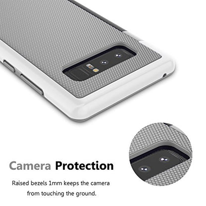 Galaxy Note 8 Case, Note 8 Cover, Jeylly [3 Color] Slim Hybrid Impact Rugged Soft TPU & Hard PC Bumper Shockproof Protective Anti-Slip Case Cover Shell for Samsung Galaxy Note 8 SM-N950 - Light Gray | [3 Color] Slim Hybrid Impact Rugged Soft TPU & Hard PC