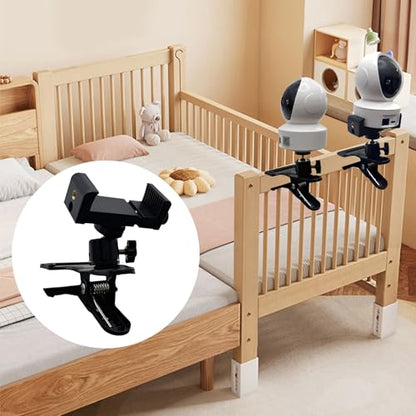 Universal Clamp Mount Phone and Camera Holder, Adjustable Spring Clip Stand,Camera Bracket， Black (1 Pack)