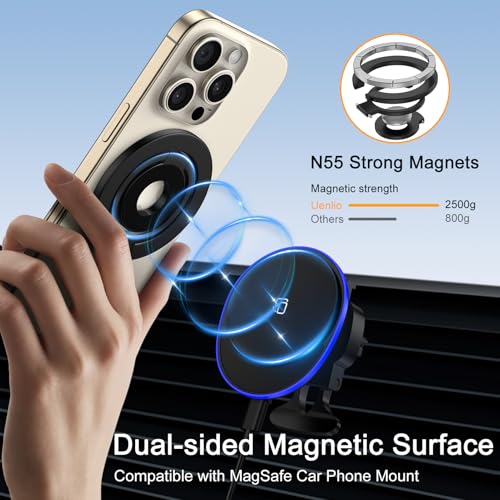 3-Fold MagSafe Ring Holder for iPhone 17 Pro Max/16, 360° Rotatable Stand