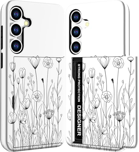 for Samsung Galaxy S24 / S25 Case - Black Nice Flower - color: Black Nice Flower