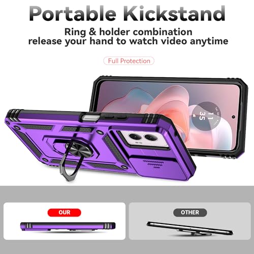 SunStory for Motorola Moto G Power 5G 2024 Case with Kickstand,Purple - color: Purple